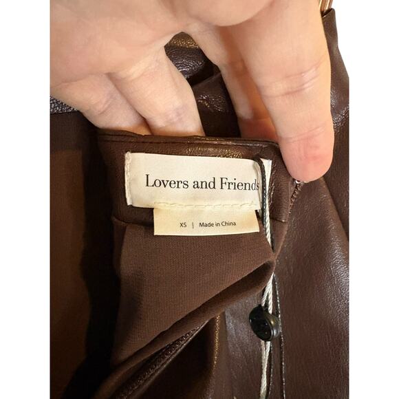 Lovers and friends Ana Faux Leather Mini Skirt Party Sexy Edgy Chic Evening XS - Picture 8 of 9